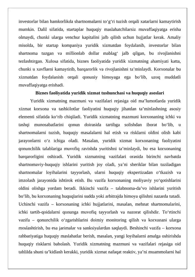 Biznes faoliyatida yuridik xizmat 3