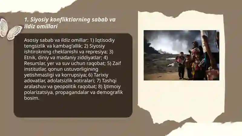 Siyosiy konfliktlar va zoʻravonlik 3