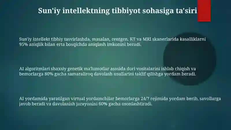 Suniy intellektning tibbiyot sohasiga ta'siri 3