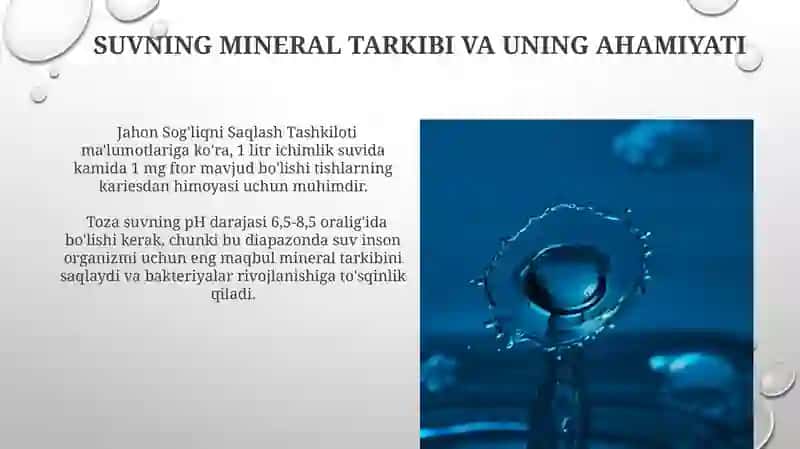 Ichimlik suvini yaxshilash usullari ilmiy asoslari 3