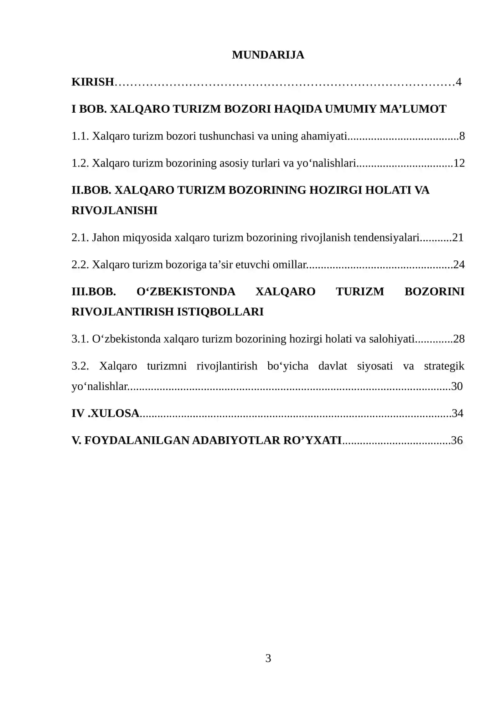 TURIZMDA MARKETING FANIDAN KURS ISHI 3