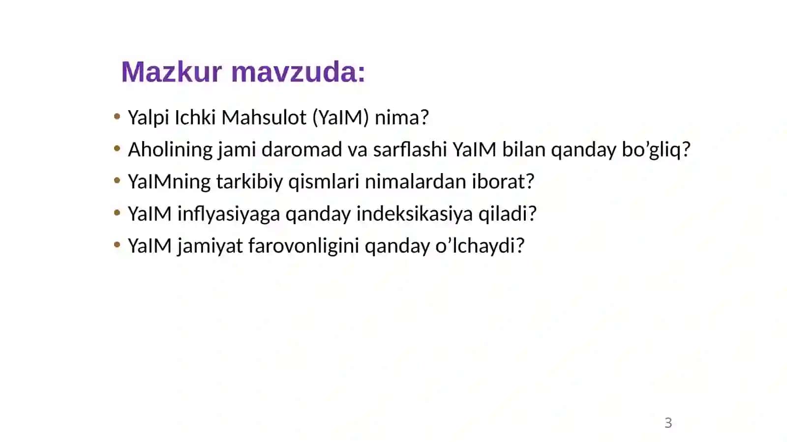 Ma’ruza Makroiqtisodiy 3
