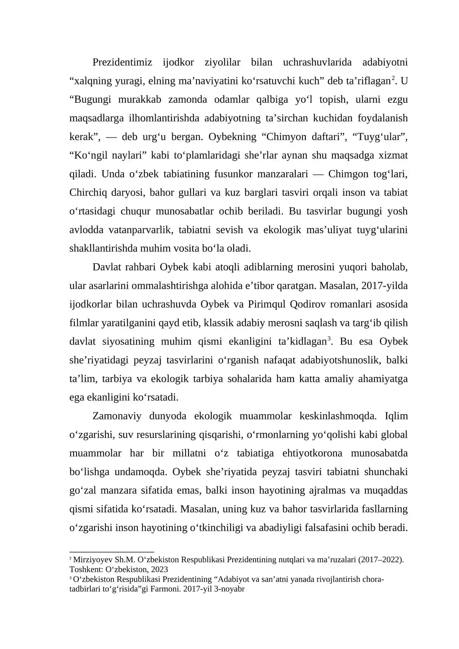 Oybek sheʼriyatida pezaj tasviri 3