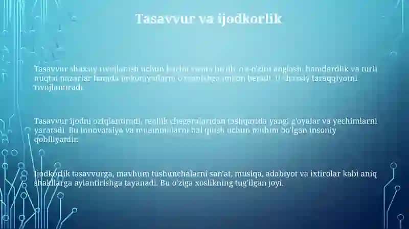 Xayol tushunchasi 3