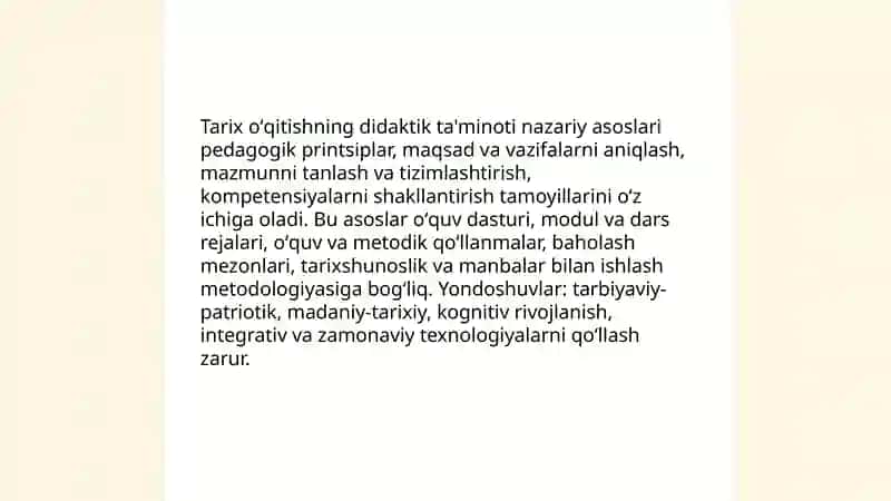 Tarix oʻqitishning didaktik ta'minoti 3