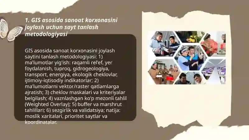 GIS asosida sanoat korxonasini joylash metodologiyasi 3