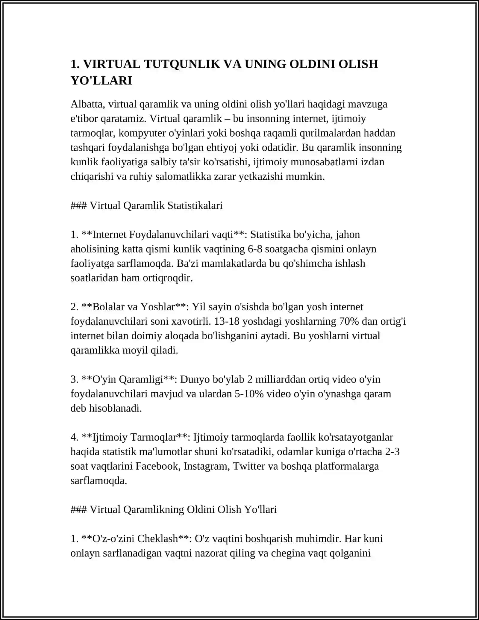 VIRTUAL TUTQUNLIKKA QARSHI KURASH 3