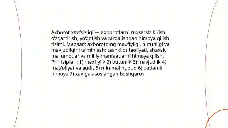 Axborot xavfsizligini taʼminlashning g'oyaviy nazariy asoslari 3