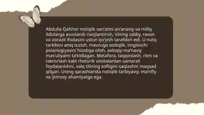 Abdulla Qahhorning notiqlik sanʼatiga doir oʻgʻitlari 3
