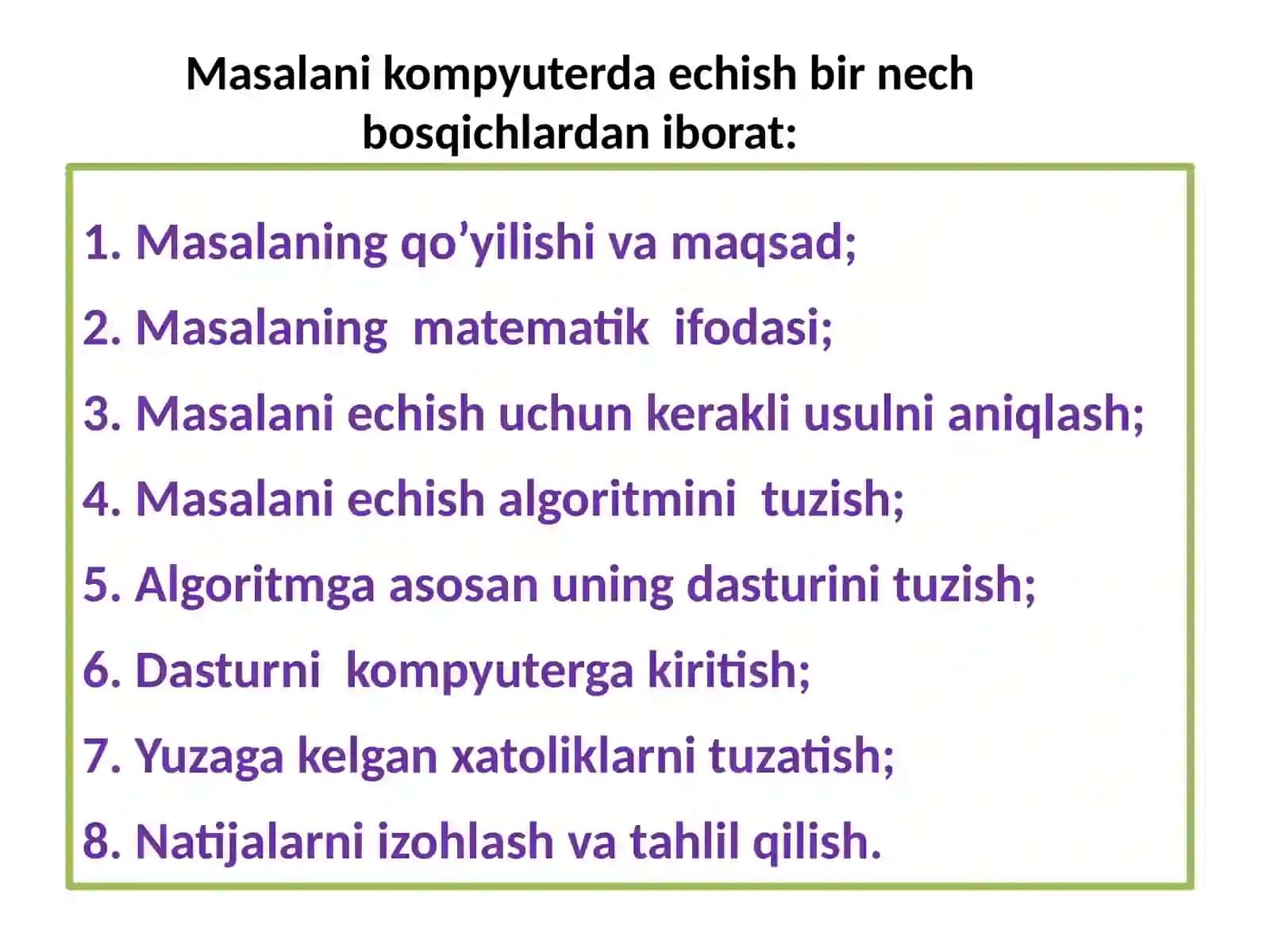 Algoritmlar to'g'risida darslik 3
