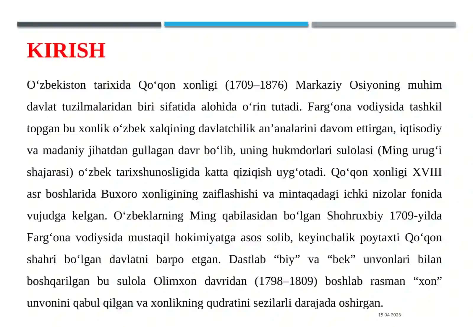 Qo‘qon xonlari shajarasini tuzish 3