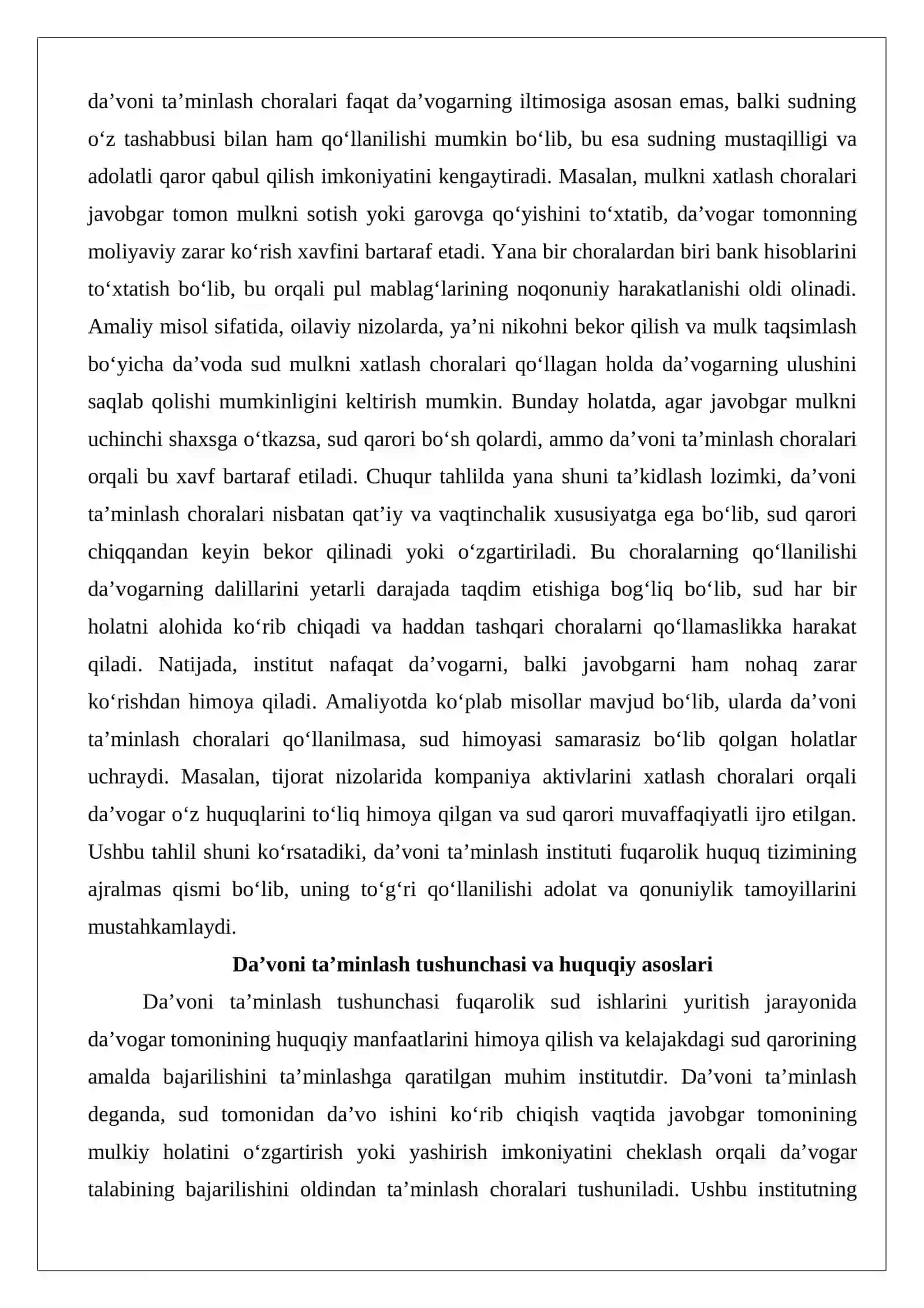 Da’voni ta’minlash tushunchasi va choralari 3
