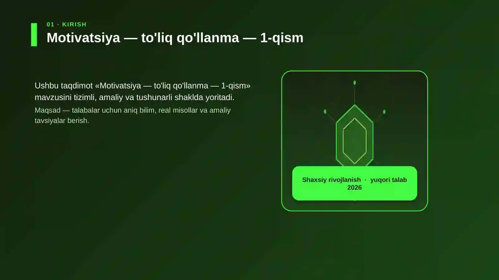 Motivatsiya — to'liq qo'llanma — 1-qism 3