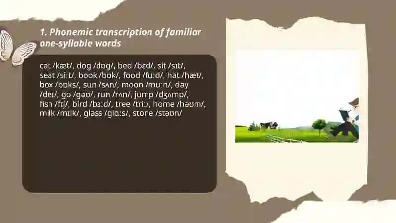 Familiar Word Transcription 3