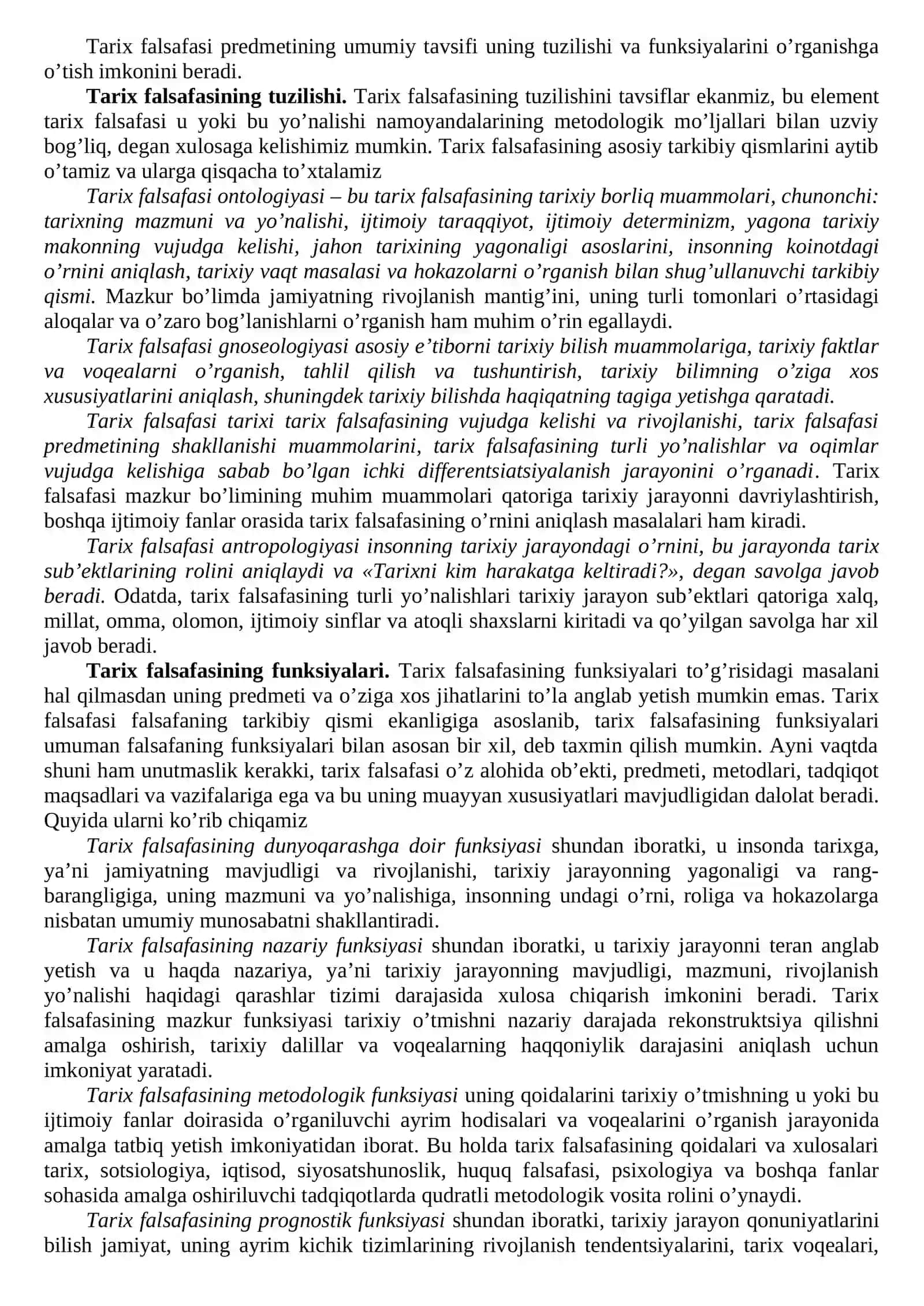 Jamiyat va tarix falsafasi. Qadriyatlar 3