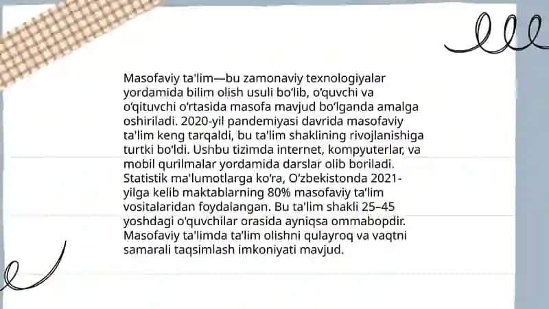 Masofaviy ta'lim texnologiyalari 3