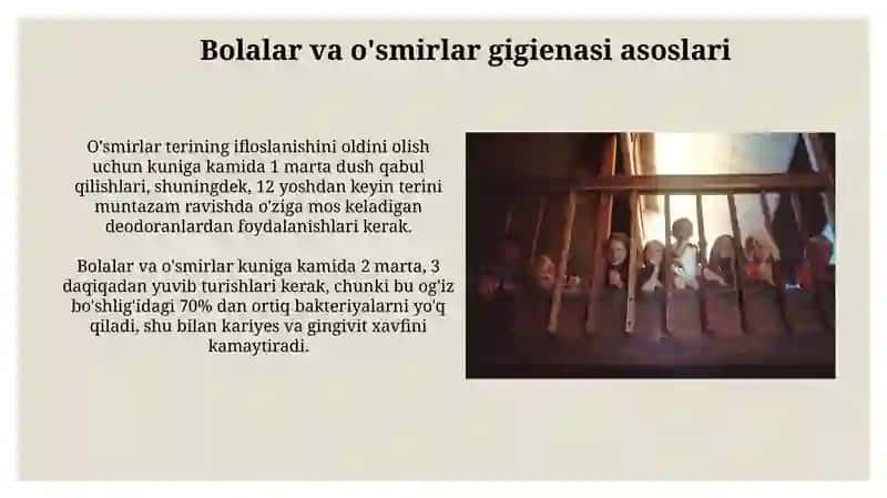 Bolalar va òsmirlar gigeyenasi 3