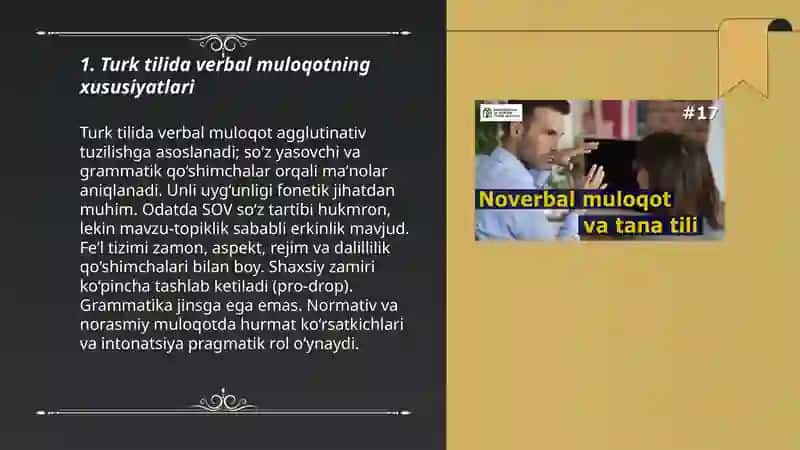 Turk tilida verbal va noverbal muloqot 3