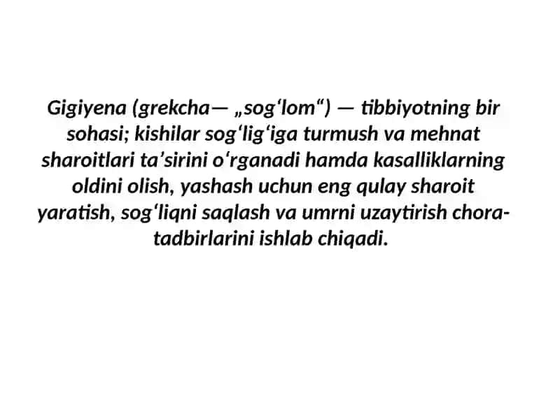 Gigiyenaning rivojlanish tarixi 3