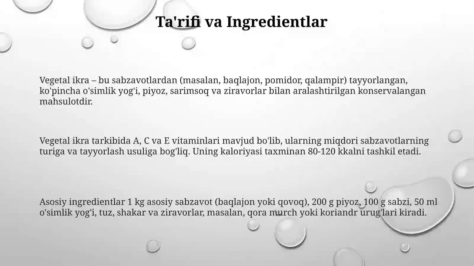 Sabzavot ikralari tayyorlash va saqlash 3