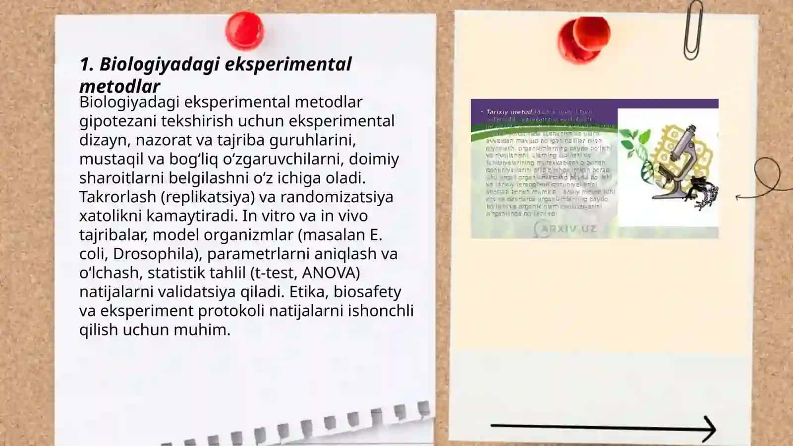 Biologiyadagi eksperimental metodlar 3