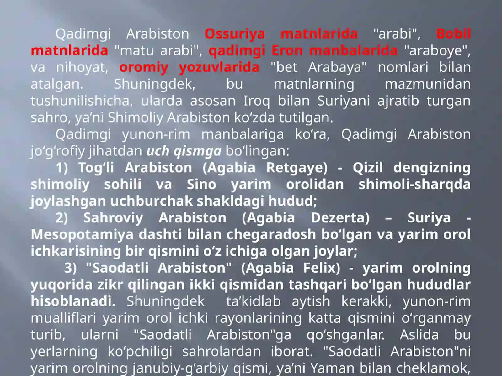 Arab musulmon davlatlarining tashkil topishi 3