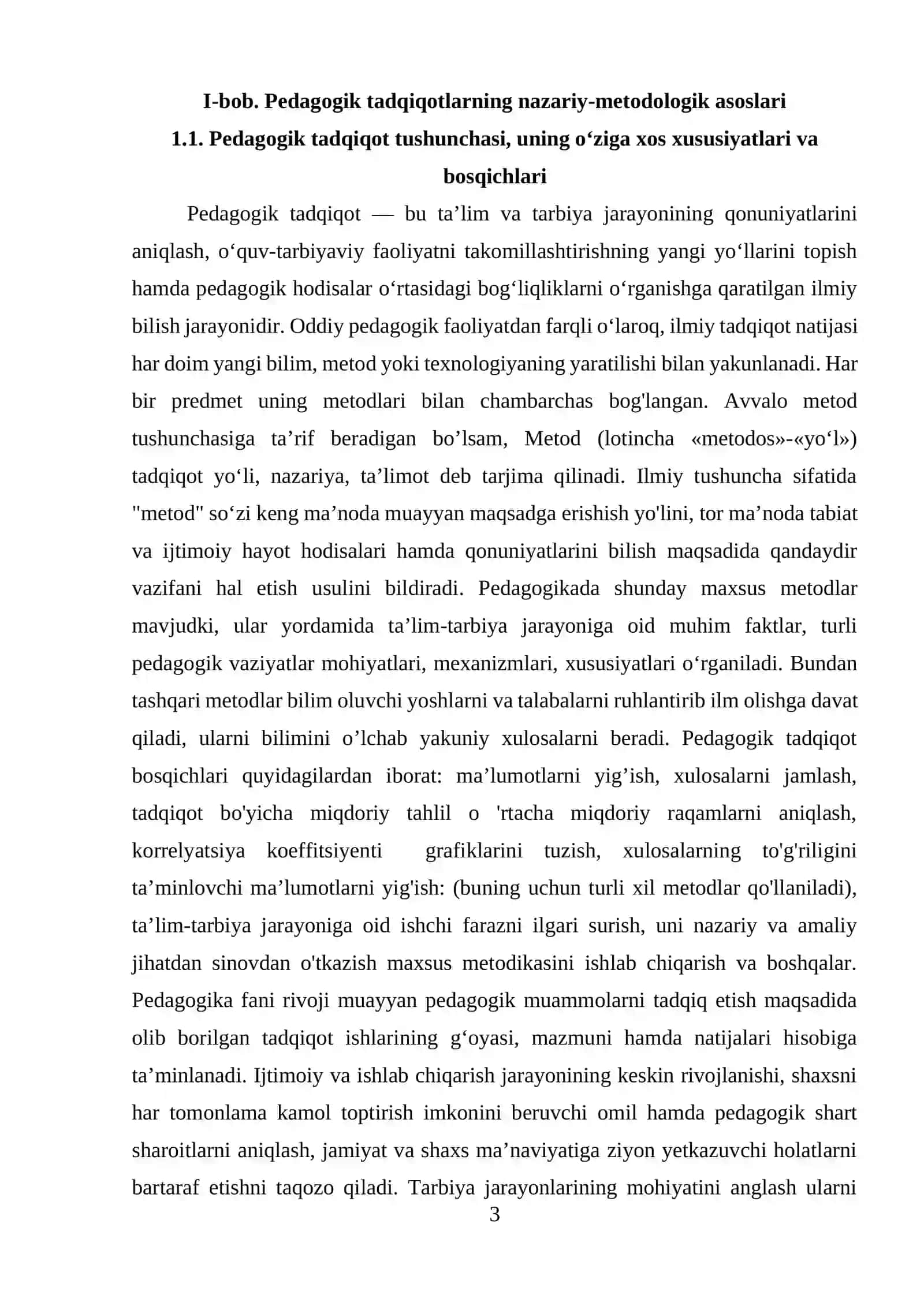 PEDAGOGIK FAOLIYATDA ILMIY TADQIQOT METODLARI 3