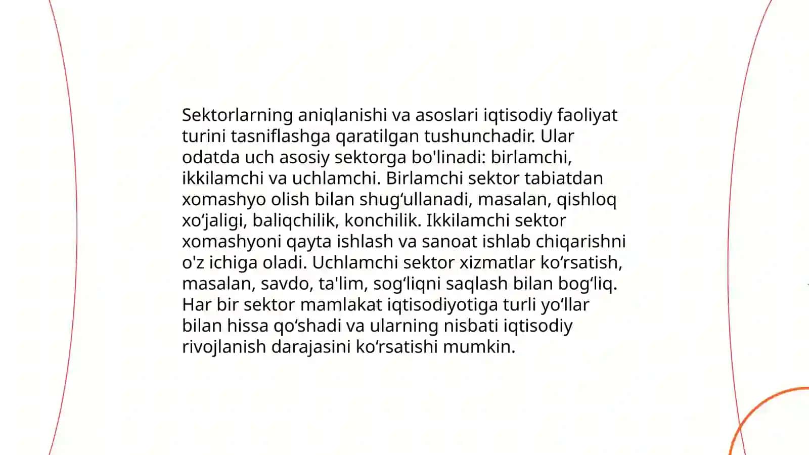 Sektorlarning aniqlanishi va asoslari 3