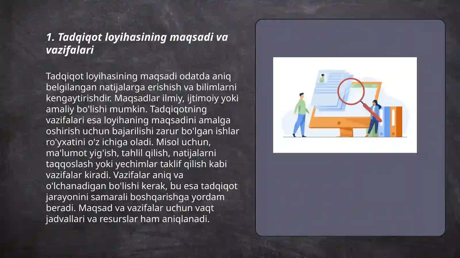 Tadqiqot loyihasining mazmuni va ahamiyati 3