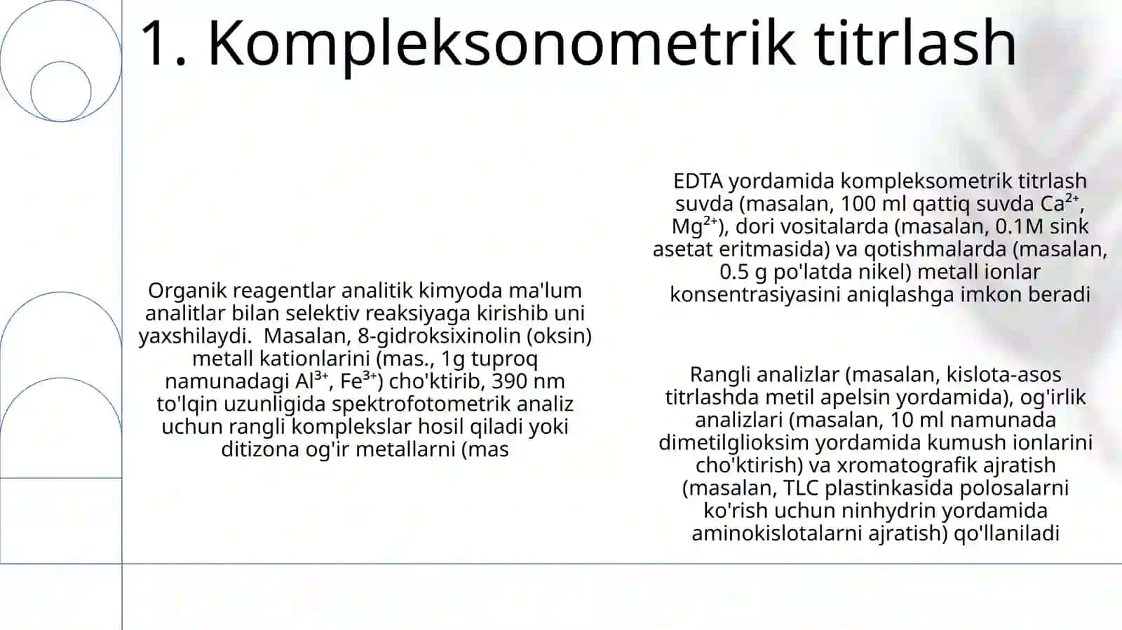 Analitik kimyoda organik reagentlarning qo'llanilishi 3