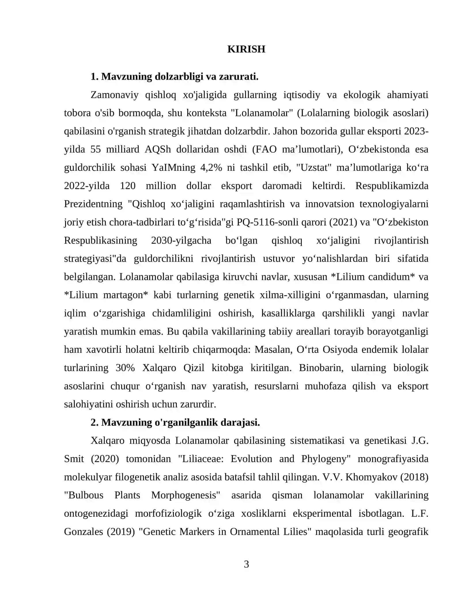 Lolanamolar(lolalarning biologik asoslari) qabilasi 3
