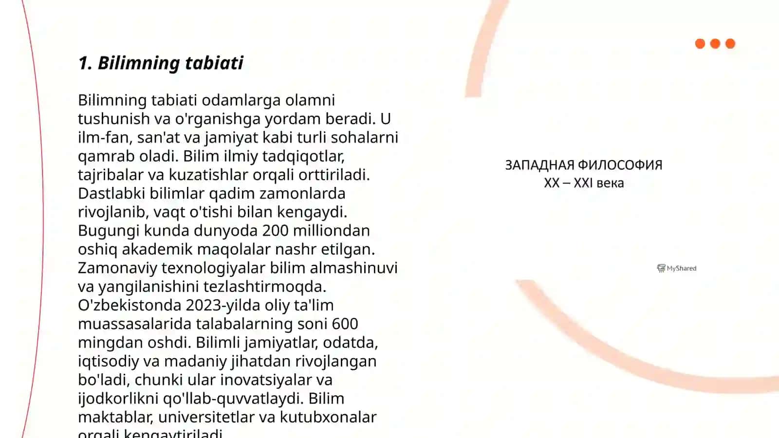 Bilish falsafasi 3