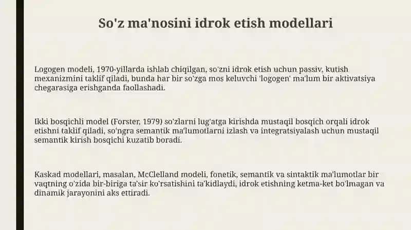 So'z manosini o'zlashtirishning psixolingvistik asoslari 3