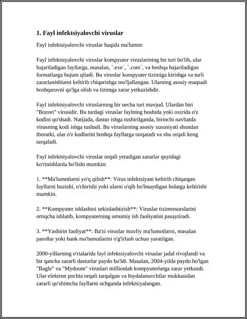 ZARARKUNANDA DASTURLARNING TURLARI 3