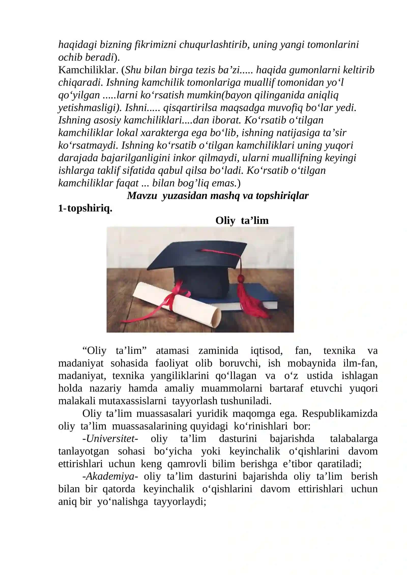 19-mavzu. Taqrizning tuzilishi 3