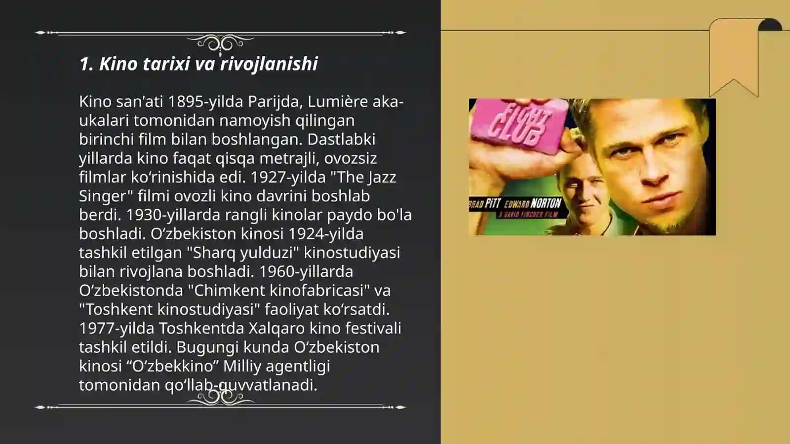 Kino tarixi va rivojlanishi 3