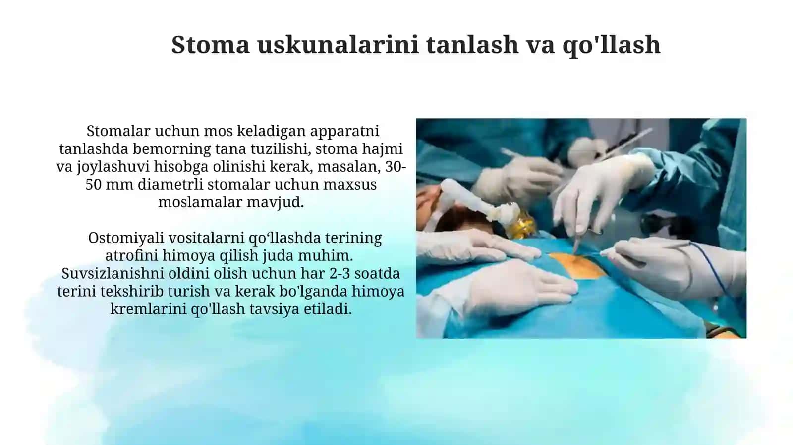 Hirurgik stomani parvarish qilish 3