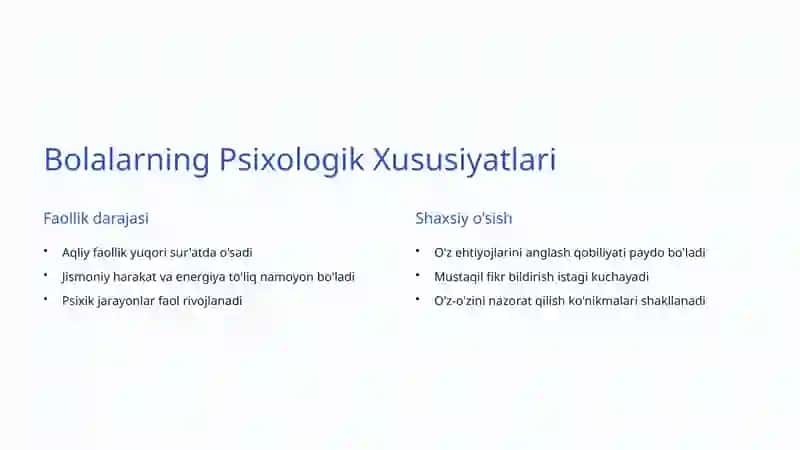 Kichik Maktab Yoshi Psixologiyasi 3