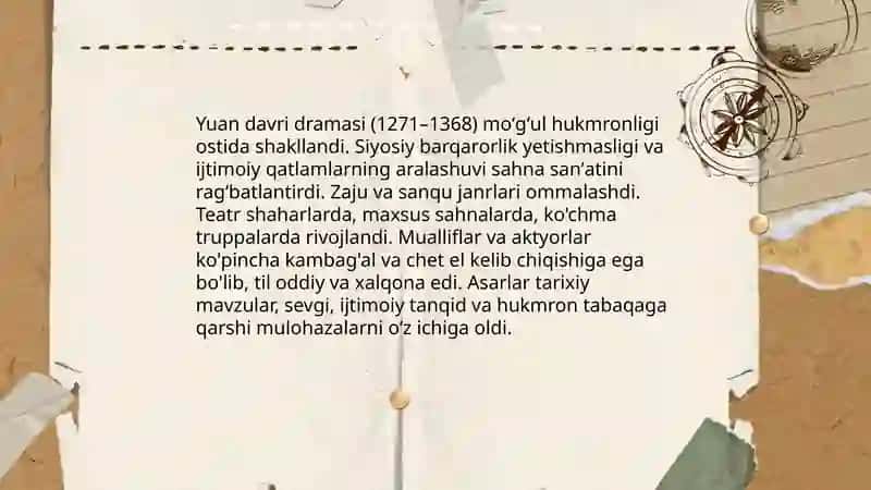 Yuan davri dramaturgiyasi 3
