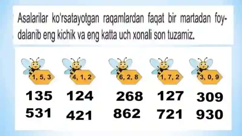 O`tilganlarni mustahkamlash 3