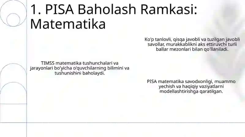 PISA Baholash Ramkasi: Matematika 3