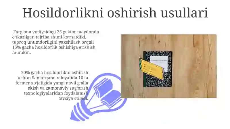 Hosildorlikni oshirish usullari 3