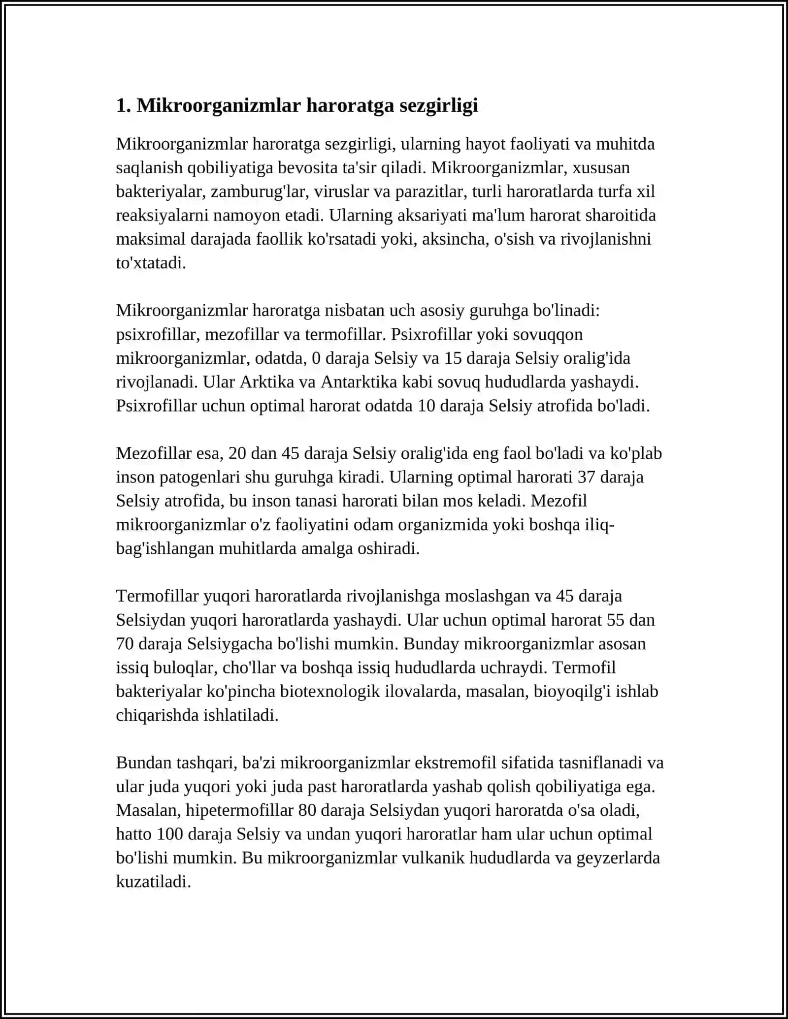 MIKROORGANIZMLARGA MUHIT HARORATINING TA'SIRI 3