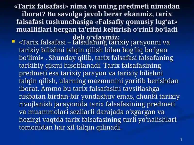 Tarix falsafasi 3