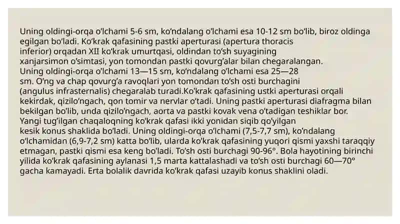 Ko'krak qafasinings uyaklari 3