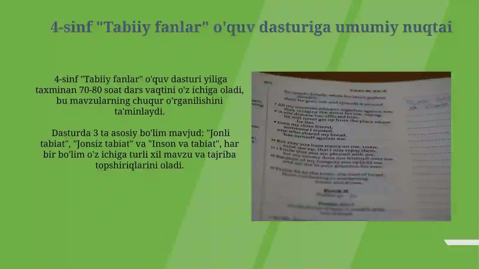4-sinf “Tabiiy fanlar” dasturi va darsligi 3