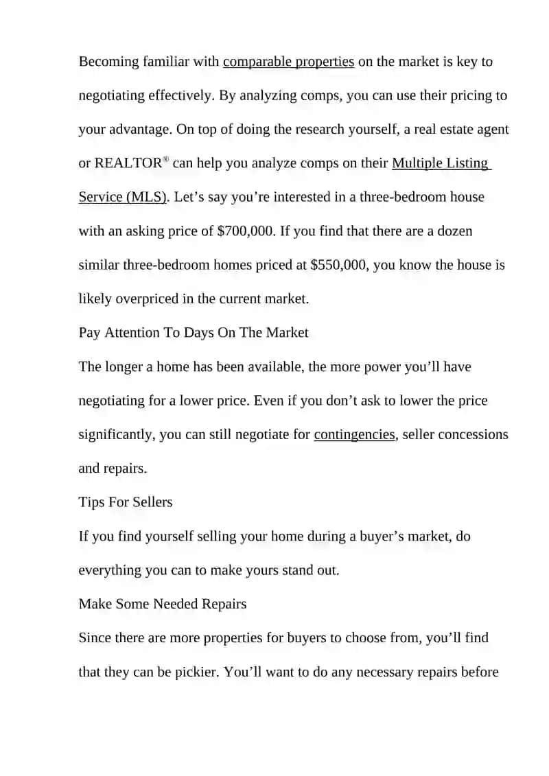 Buyer’s Market Vs. Seller’s Market 3