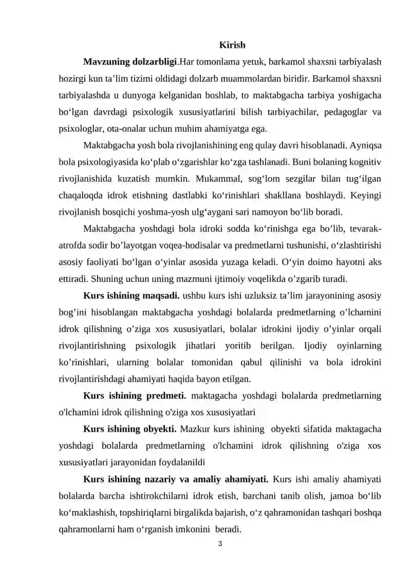 Maktagacha yoshdagi bolalarda predmetlarning o'lchamini idrok qilishning o'ziga xos xususiyatlari 3
