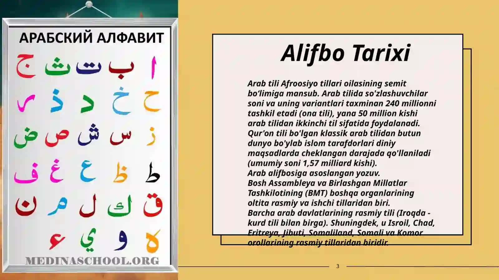 Arabtiliboyich amalumotlar 3