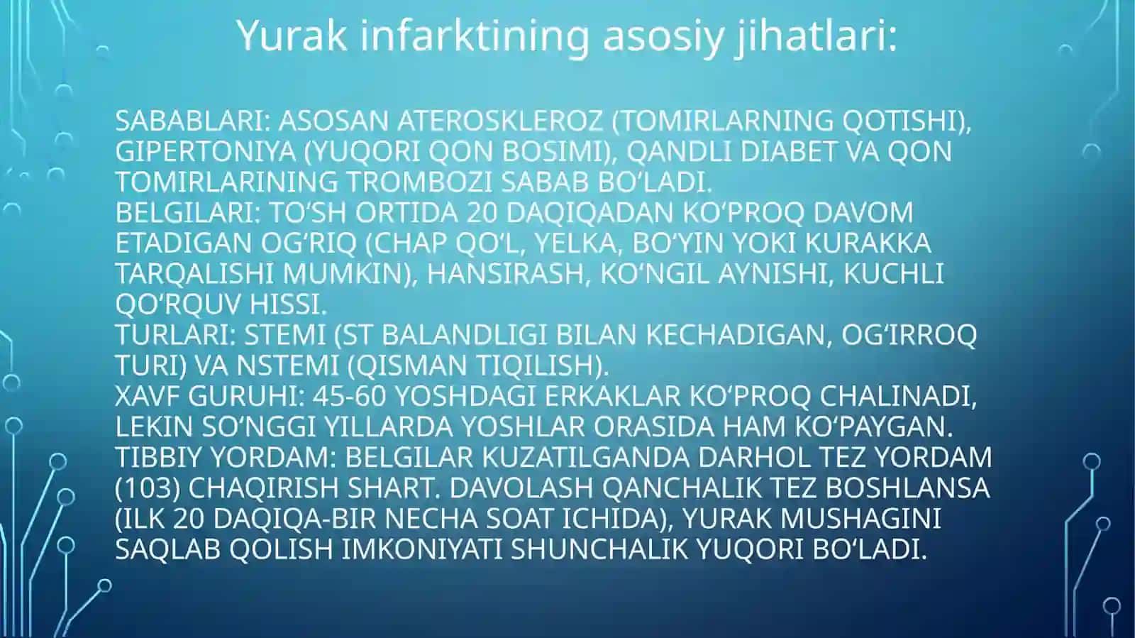 Yurak infarkti (miokard infarkti) 3